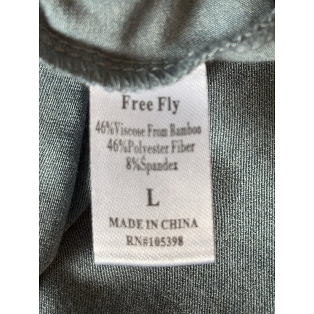 Free Fly Womens UPF 50+ Bamboo Flex Dress Large Heather Coastal Sage Sustainable - Picture 6 of 9